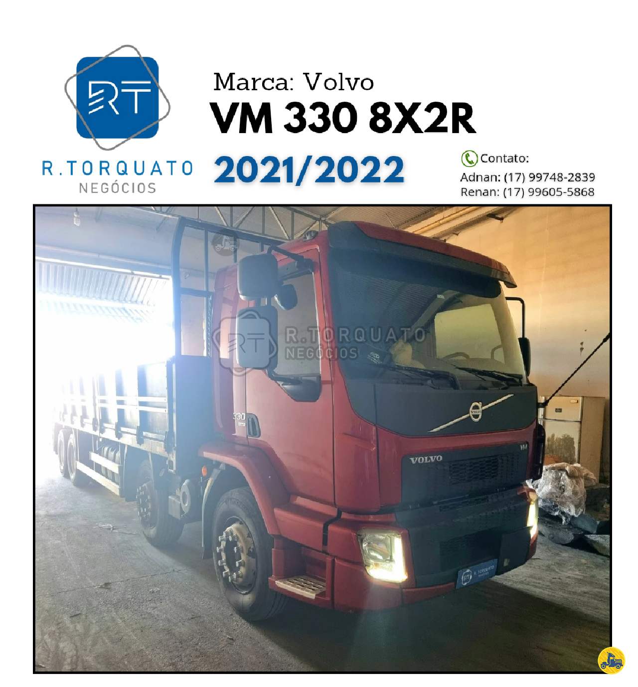 CAMINHAO VOLVO VOLVO VM 330 Chassis BiTruck 8x2 R.Torquato Negócios São José do Rio Preto SÃO PAULO SP